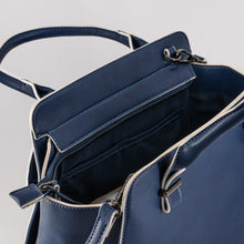 Laden Sie das Bild in den Galerie-Viewer, Damen Trapez Handtasche mit dekorativer Blumenstickerei, Louize&amp;Lou