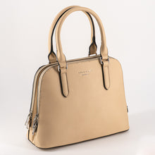 Laden Sie das Bild in den Galerie-Viewer, Bowling Bag Damen  Beige – Elegante Handtasche aus Kunstleder mit Schulterriemen - trendee.de